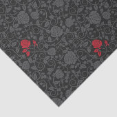 ブラックオンブラックレッドローズダモダンマスクフローラ 薄葉紙 (詳細)