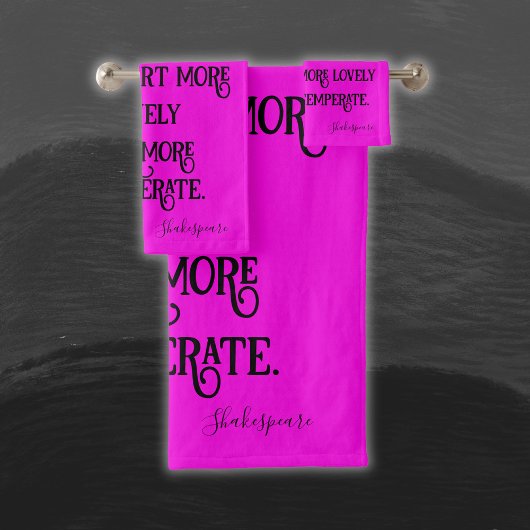ブラックオンホットピンクのシェイクスピアを比較しよう… | バスタオルセット