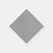 ブラックオンホワイトスモールサイズ水玉模様紙 スタンダードカクテルナプキン (角)