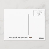 ブラックオンホワイトフローラウィスストライプ、&モノグラム ポストカード (裏面)