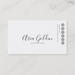 ブラックオンホワイトヴェリミニマルータイポグラフィロイヤリティ ロイヤリティカード