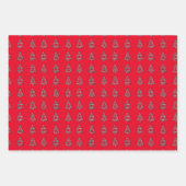 ブラックオンレッドツリーラッピング紙 ラッピングペーパーシート (正面2)