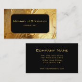 ブラックオン液体金ゴールド 名刺 (正面/裏面)