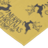 ブラックオン金ゴールドメリークリスマス |大 テーブルクロス (アングル)