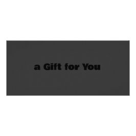 ブラックオン黒モダンギフト証明書 ラックカード