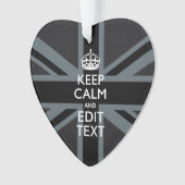 ブラックオン黒保落ち着きGet Your Text Union Jack オーナメント (正面)
