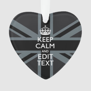 ブラックオン黒保落ち着きGet Your Text Union Jack オーナメント