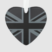 ブラックオン黒保落ち着きGet Your Text Union Jack オーナメント (裏面)