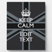 ブラックオン黒保落ち着きGet Your Text Union Jack フォトプラーク (正面)