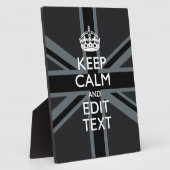 ブラックオン黒保落ち着きGet Your Text Union Jack フォトプラーク (側面)