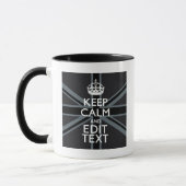 ブラックオン黒保落ち着きGet Your Text Union Jack マグカップ (左)