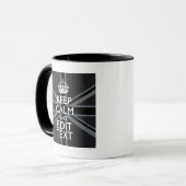 ブラックオン黒保落ち着きGet Your Text Union Jack マグカップ (正面左)