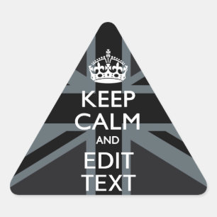 ブラックオン黒保落ち着きGet Your Text Union Jack 三角形シール