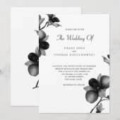 ブラックオーキッドの結婚式招待状 招待状 (正面/裏面)