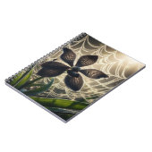 ブラックオーキッドスパイダーウェブフローラ ノートブック (左側)