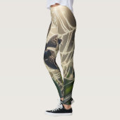 ブラックオーキッドスパイダーウェブフローラ レギンス (左)