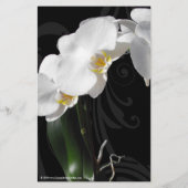 ブラックオーキッドフライヤー、結婚式 プログラム、メニューまたはその他 チラシ (裏面)