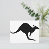 ブラックオーストラリアのカンガルー – オーストラリア ポストカード (スタンド正面)