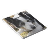 ブラックオーストラリア牛の犬メモ帳 ノートパッド (アングル)