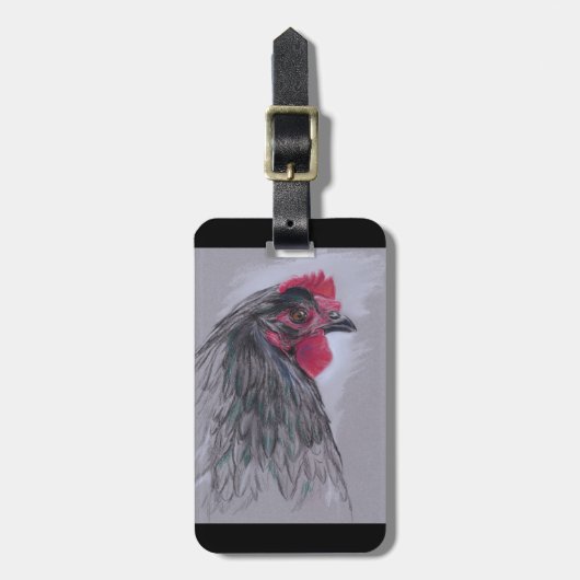 ブラックオーストラロプヘン ラゲッジタグ (正面縦)