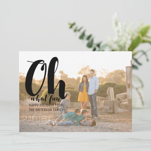 ブラックオーズおもしろいホリデーフォトフラットカード シーズンカード (スタンド正面)