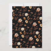 ブラックオータムウェディング 招待状 (裏面)