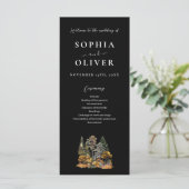 ブラックオータムウォーターカラーフォレスト結婚式 プログラム (スタンド正面)