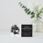 ブラックオーディオステレオインストール名刺 名刺 (スタンド正面)