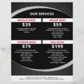 ブラックオートディテイリング、自動車修理、洗車 フライヤー (裏面)