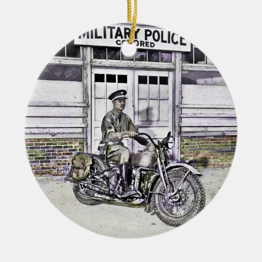 ブラックオートバイポリス第2次世界大戦 セラミックオーナメント (正面)