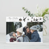 ブラックオーナメント&パラフォトメリークリスマス (スタンド正面)