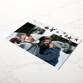 ブラックオーナメント&パラフォトメリークリスマス 箔招待状 (回転した状態)