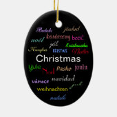 ブラックオーバルセラミックOで世界中のクリスマス セラミックオーナメント (裏面)