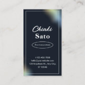 ブラックオーバーレイミニマル写真家 名刺 (裏面)