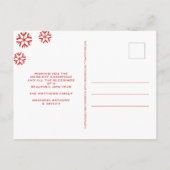 ブラックオーバーレイレッドハッピーホリデイズユアフォト ポストカード (裏面)