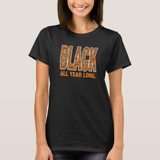 ブラックオールイヤー長い黒の歴史の月ケンテクロット Tシャツ (正面)