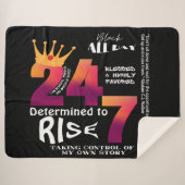 ブラックオールデイ24/7スローガングラフィック シェルパブランケット (正面(横))