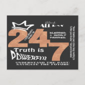 ブラックオールデイ24/7スローガングラフィック ポストカード (正面)