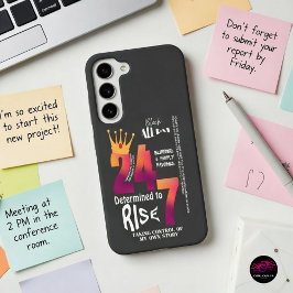 ブラックオールデイ24/7スローガングラフィック - 女性用 SAMSUNG GALAXY S22ケース