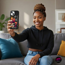 ブラックオールデイ24/7スローガングラフィック iPhone 15ケース