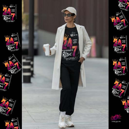 ブラックオールデイ24/7スローガングラフィック Tシャツ