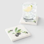 ブラックオ地中海のリブスストーンコースター ストーンコースター (横)