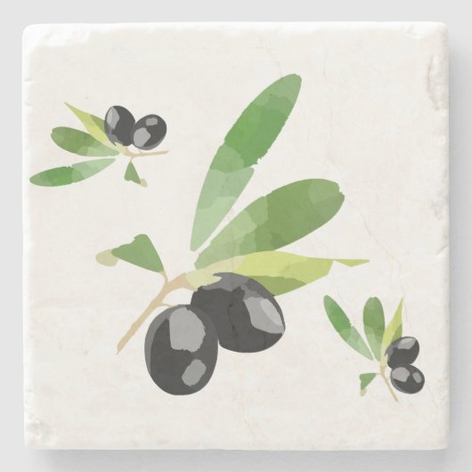 ブラックオ地中海のリブスストーンコースター ストーンコースター (正面)