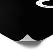 ブラックカおもしろいウフェクロウコーヒープンダーク ポスター (角)