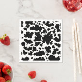 ブラックカウスポッツプリントカウボーイ農家 スタンダードカクテルナプキン (インサイチュ)