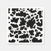 ブラックカウスポッツプリントカウボーイ農家 スタンダードカクテルナプキン (正面)