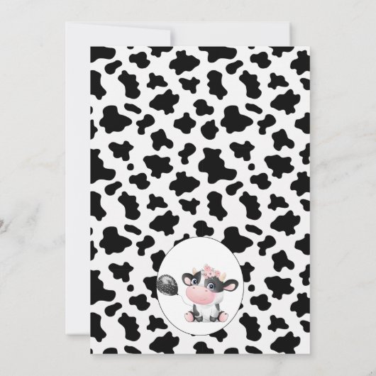 ブラックカウズプリントはMoosの誕生日を聞いた 招待状 (裏面)
