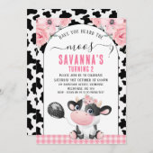 ブラックカウズプリントはMoosの誕生日を聞いた 招待状 (正面/裏面)