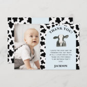 ブラックカウズプリントフォトホーリーカウファースト サンキューカード (正面/裏面)
