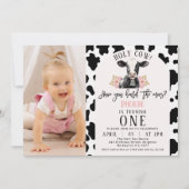 ブラックカウズプリントフォトホーリーカウファースト 招待状 (正面)